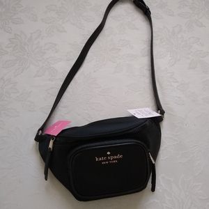 New🎀Kate Spade sling belt bag dorien nylon black